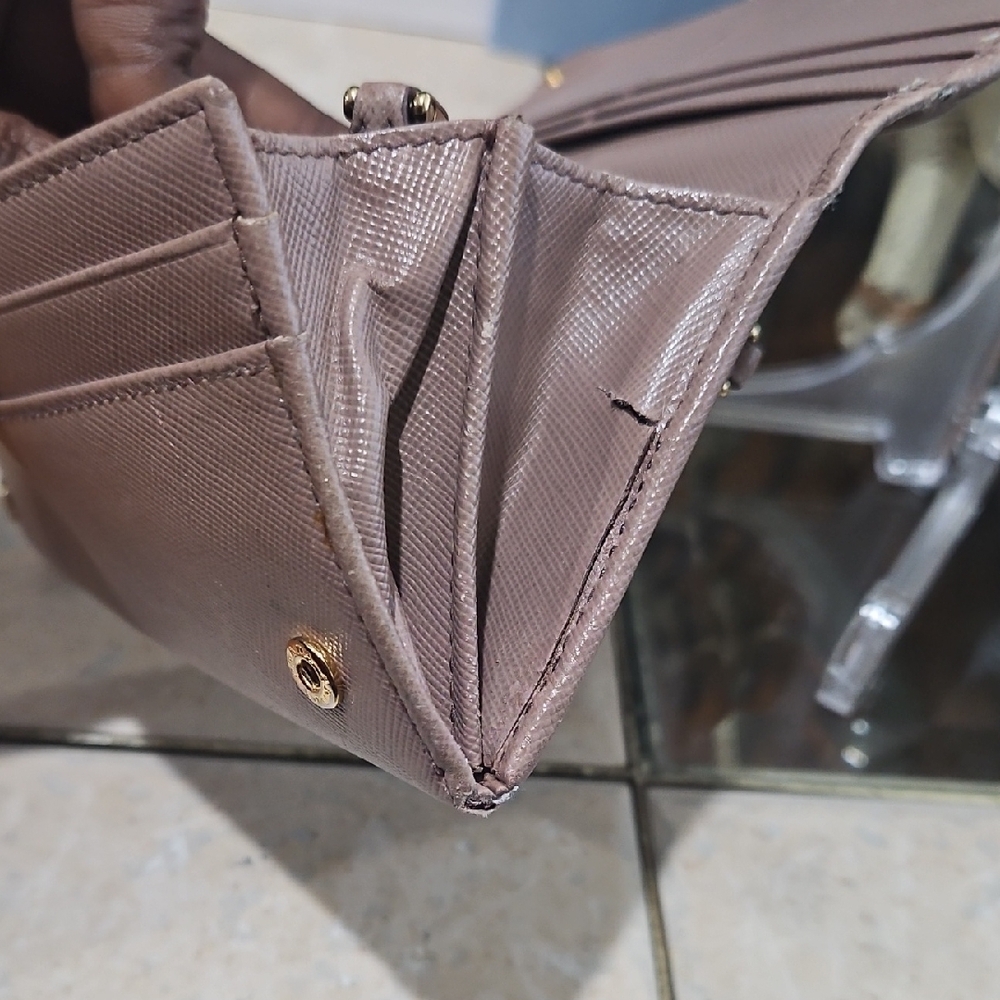 Prada Metallic Dusty Rose Saffiano Continental Wallet - Picture 16 of 16